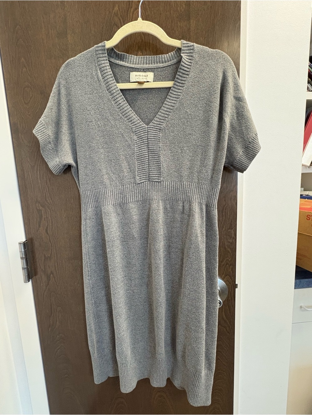 Sonoma Light Gray Sweater Dress Size Medium